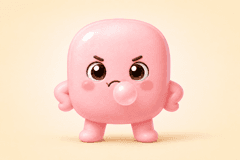 ガムくん・おこる